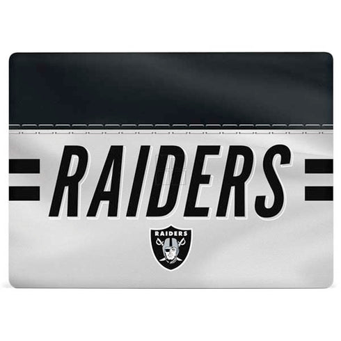NFL Las Vegas Raiders White Striped Surface Laptop 2 Skin